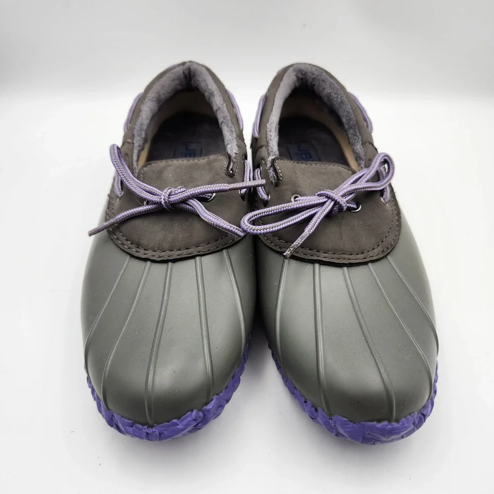 JBU Jambu Duck Shoes Womens 9.5 Grey Gwen Weather Ready Faux Fur Lined Rain Shoe
